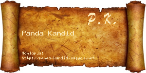 Panda Kandid névjegykártya